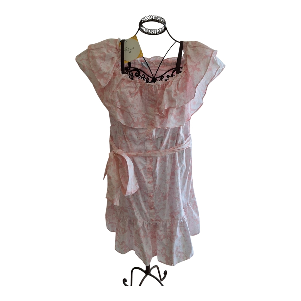Elegant Pink Ruffle Dress